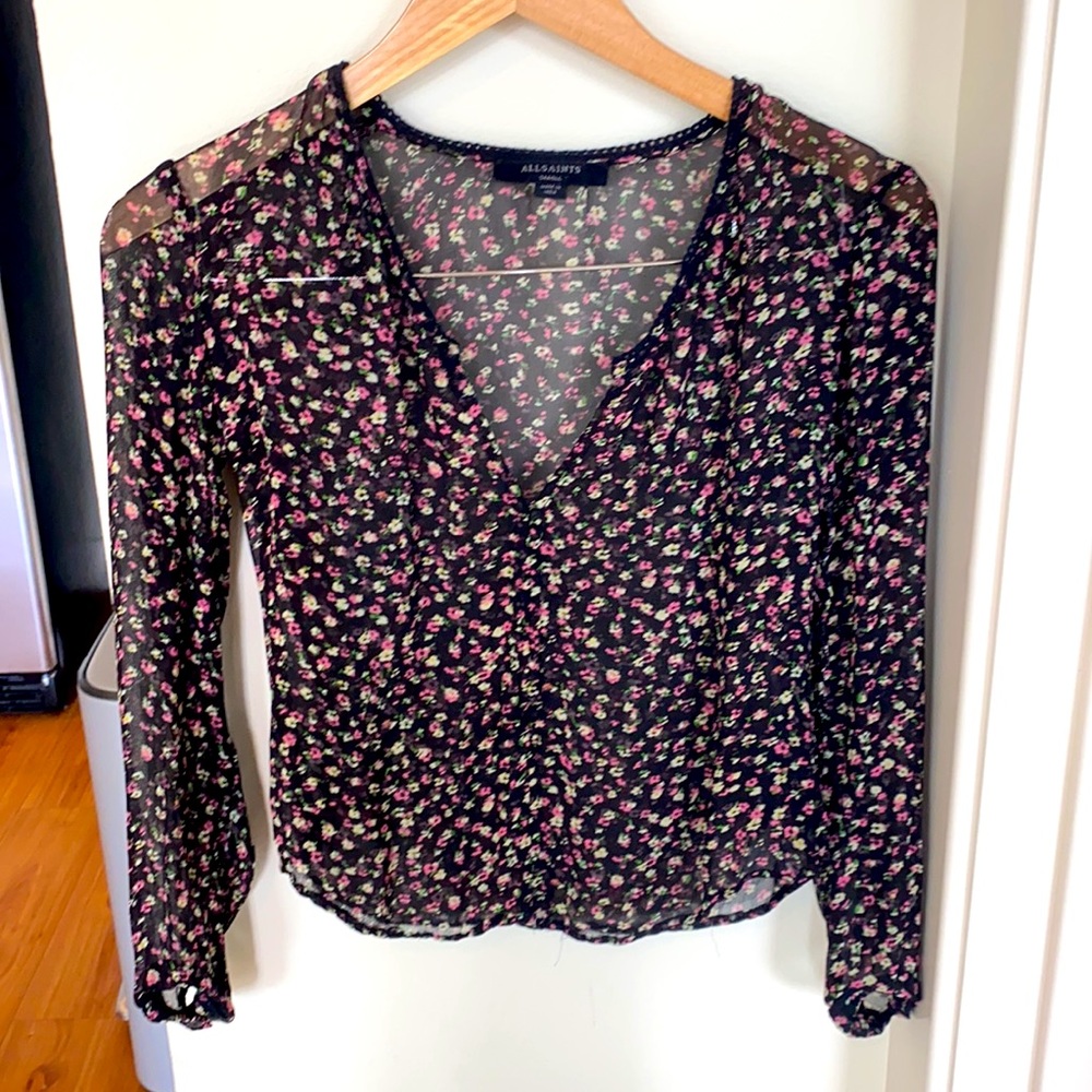 All Saints Sheer Blouse